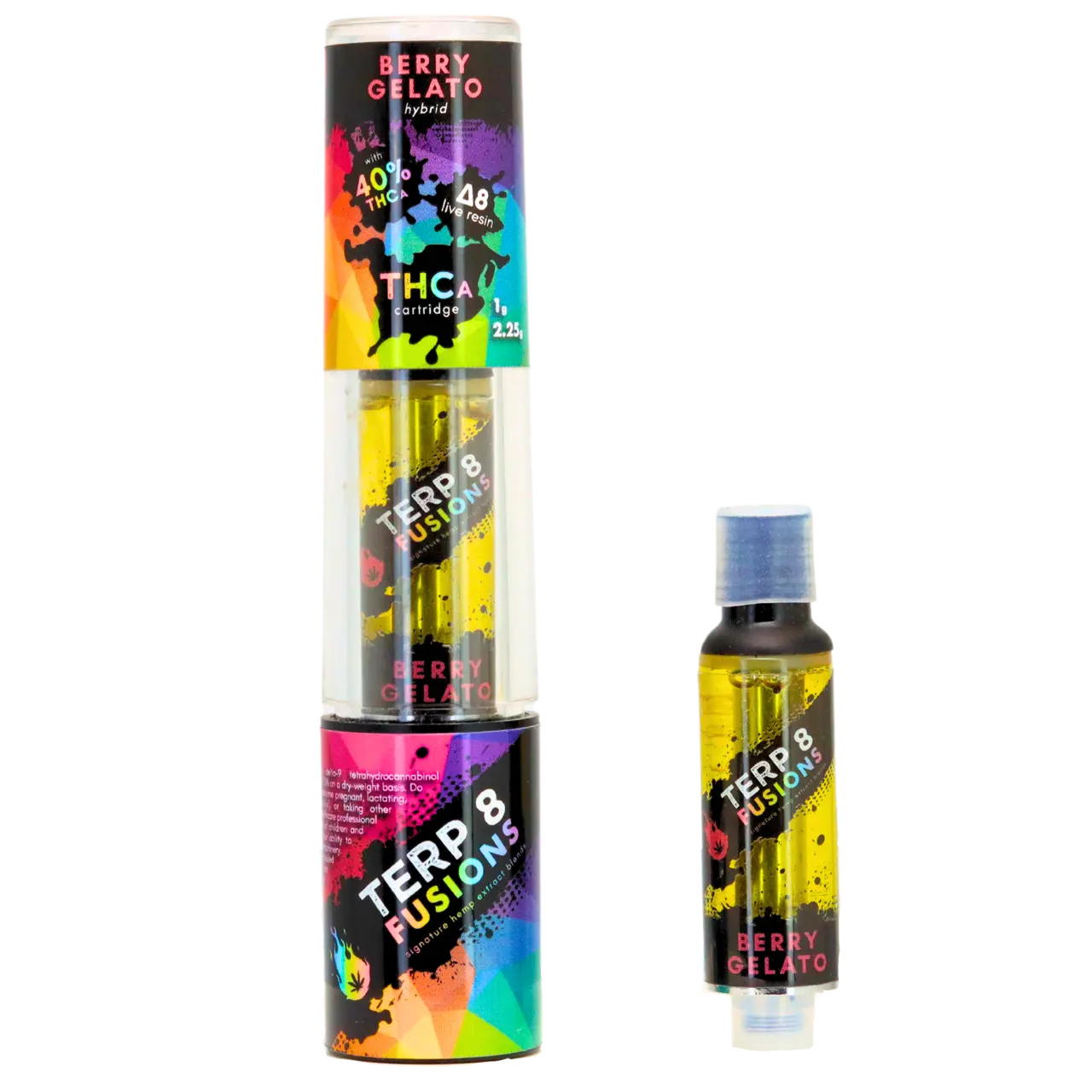2.25-Gram Berry Gelato THCA + D8 Live Resin Cartridge Smoke Drop
