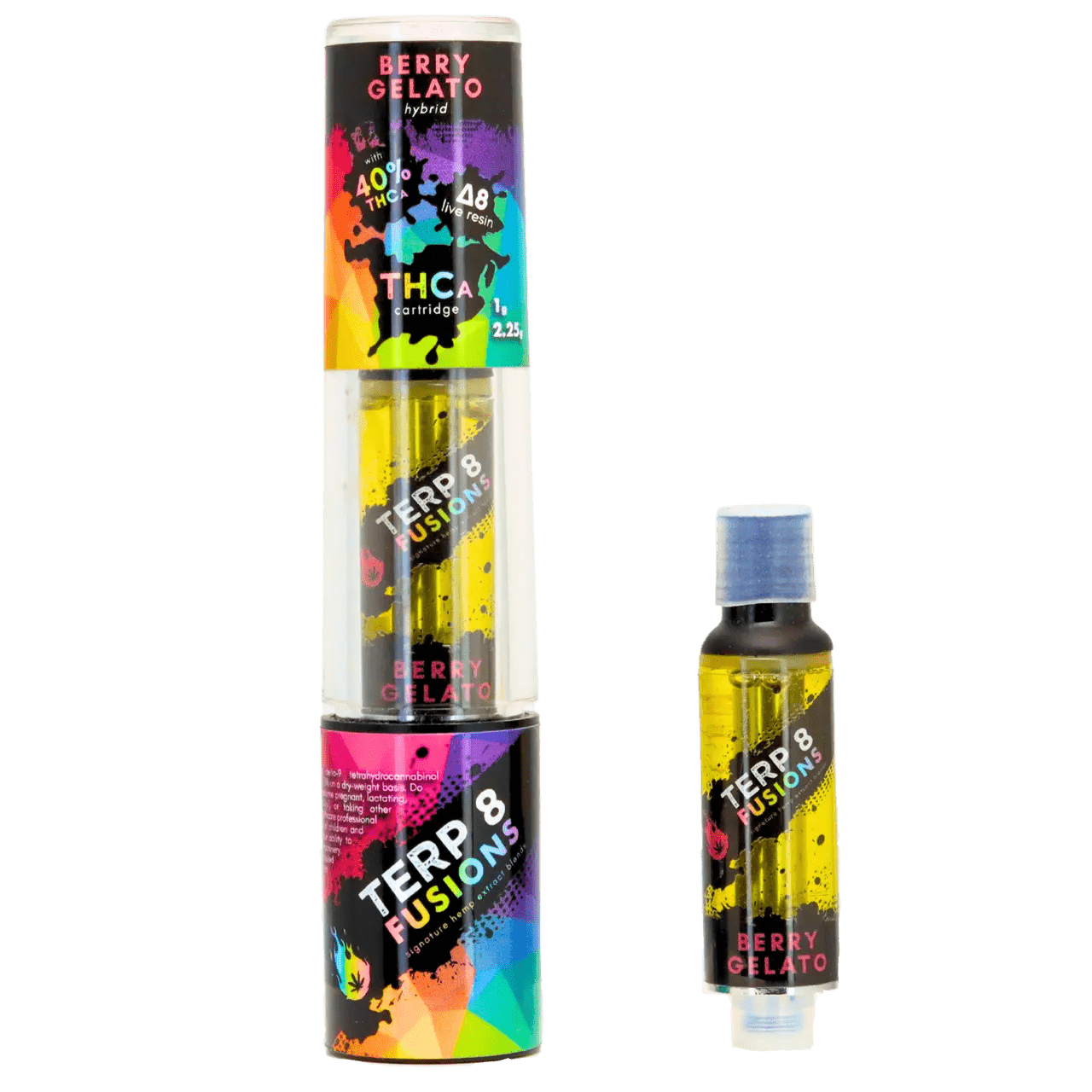 2.25-Gram Berry Gelato THCA + D8 Live Resin Cartridge Smoke Drop