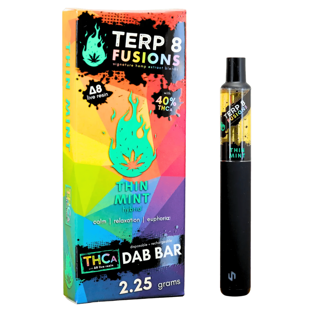 2.25-Gram Thin Mint THCA + D8 Live Resin Disposable Dab Bar Smoke Drop