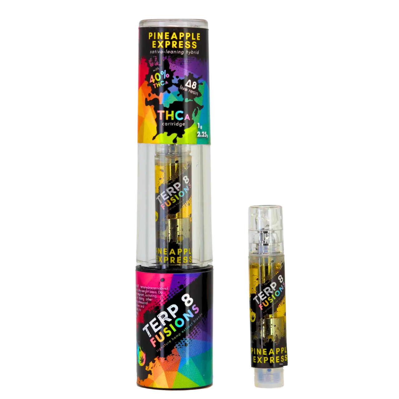 1-Gram Pineapple Express THCA + D8 Live Resin Cartridge Smoke Drop