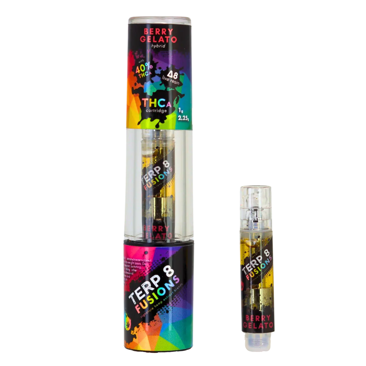 1-Gram Berry Gelato THCA + D8 Live Resin Cartridge Smoke Drop