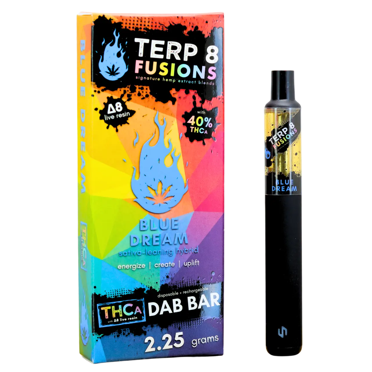 2.25-Gram Blue Dream THCA + D8 Live Resin Disposable Dab Bar Smoke Drop