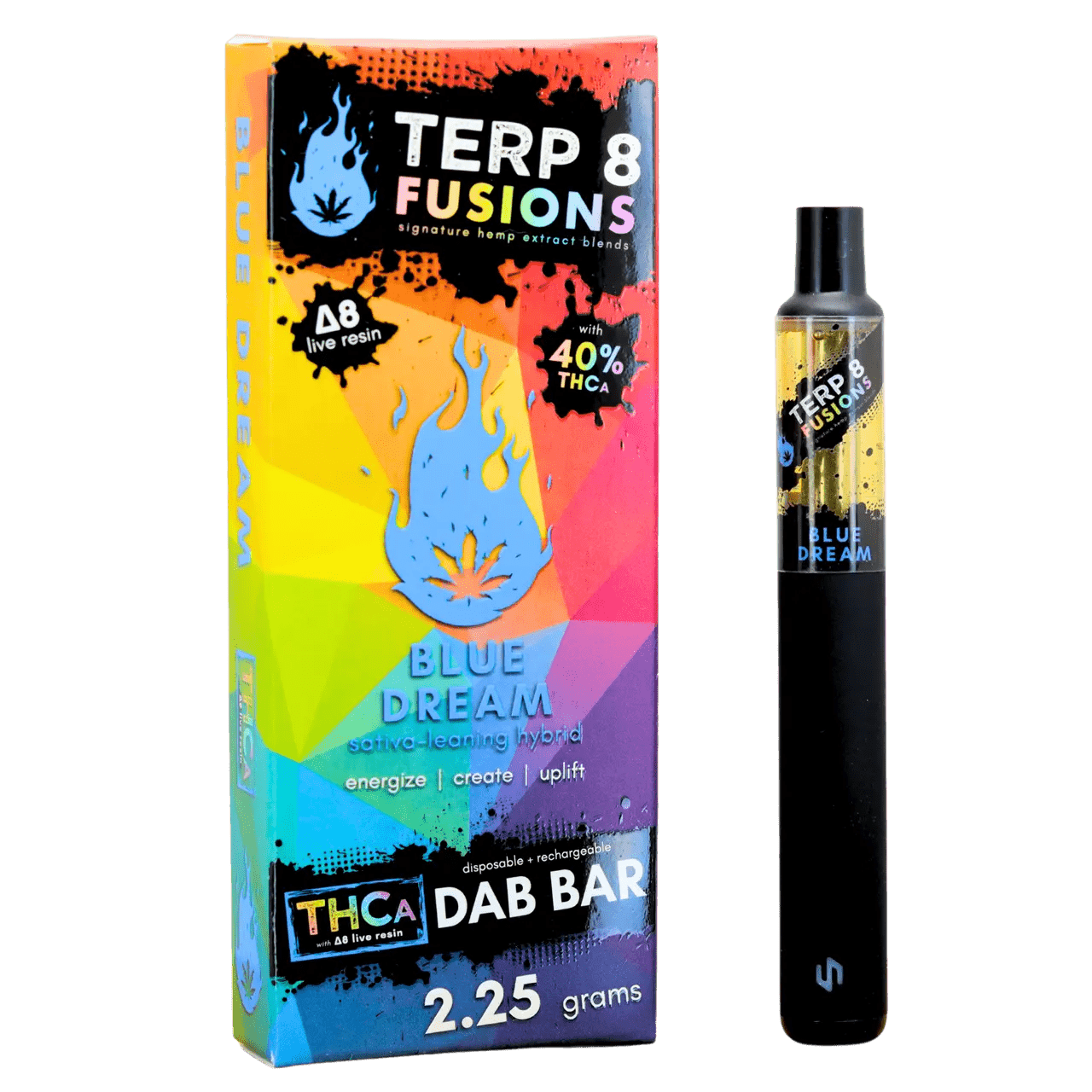 2.25-Gram Blue Dream THCA + D8 Live Resin Disposable Dab Bar Smoke Drop