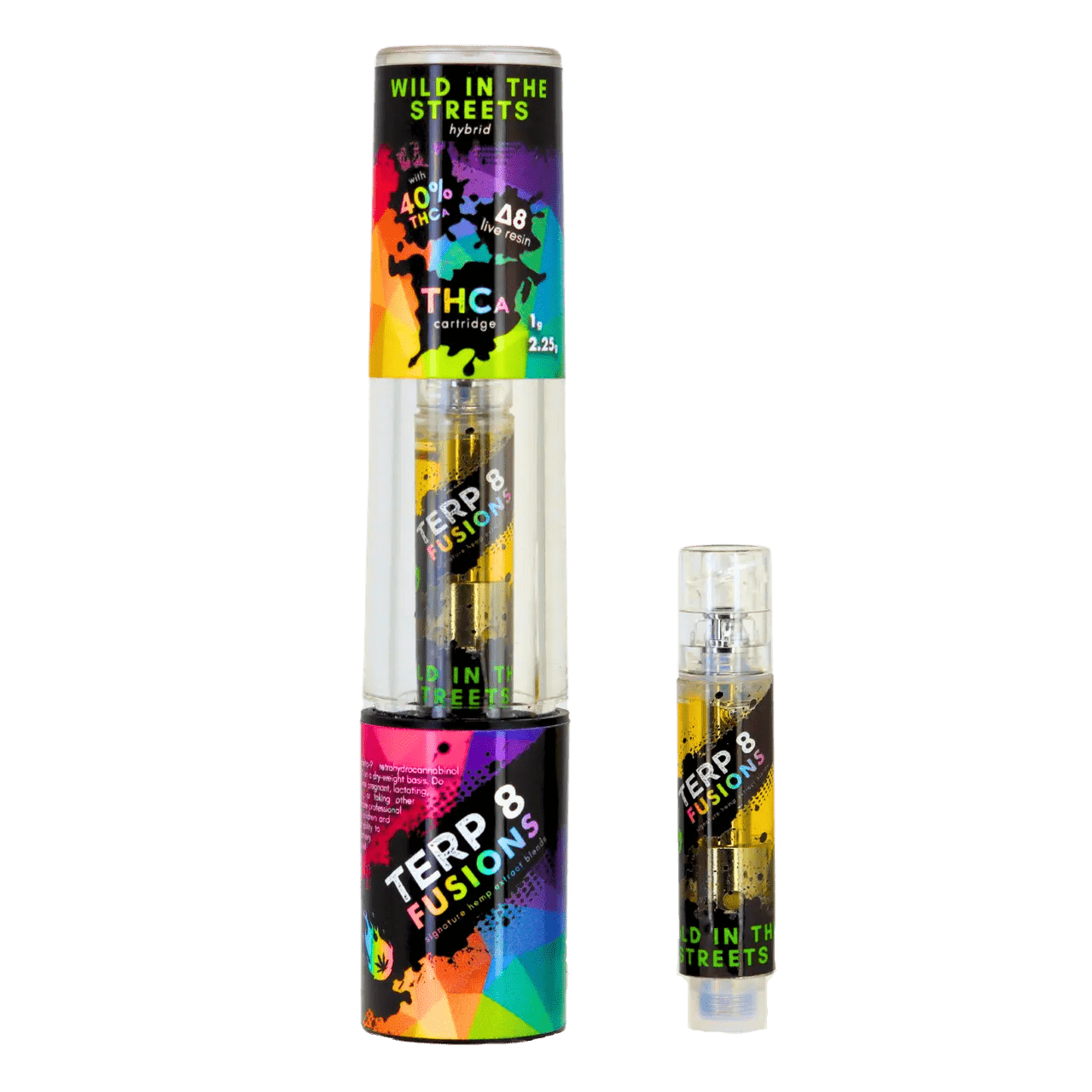 1-Gram Wild in the Streets THCA + D8 Live Resin Cartridge Smoke Drop