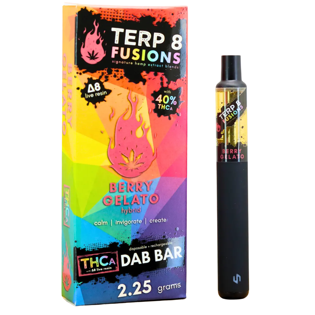 2.25-Gram Berry Gelato THCA + D8 Live Resin Disposable Dab Bar Smoke Drop