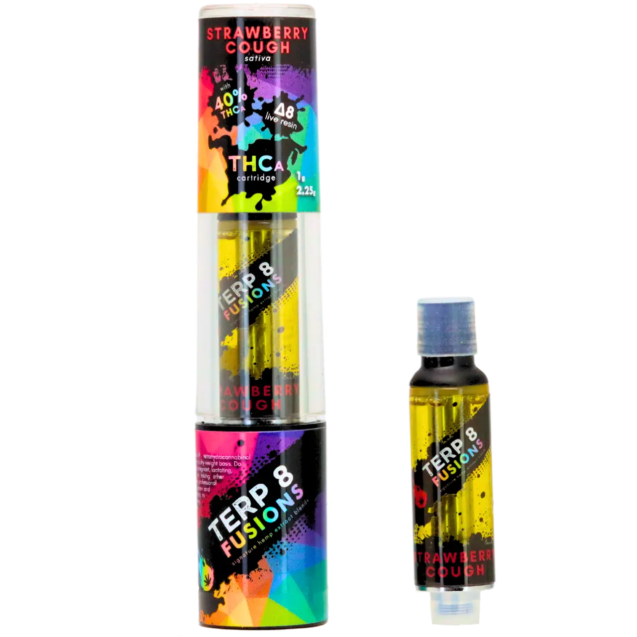 2.25-Gram Strawberry Cough THCA + D8 Live Resin Cartridge Smoke Drop