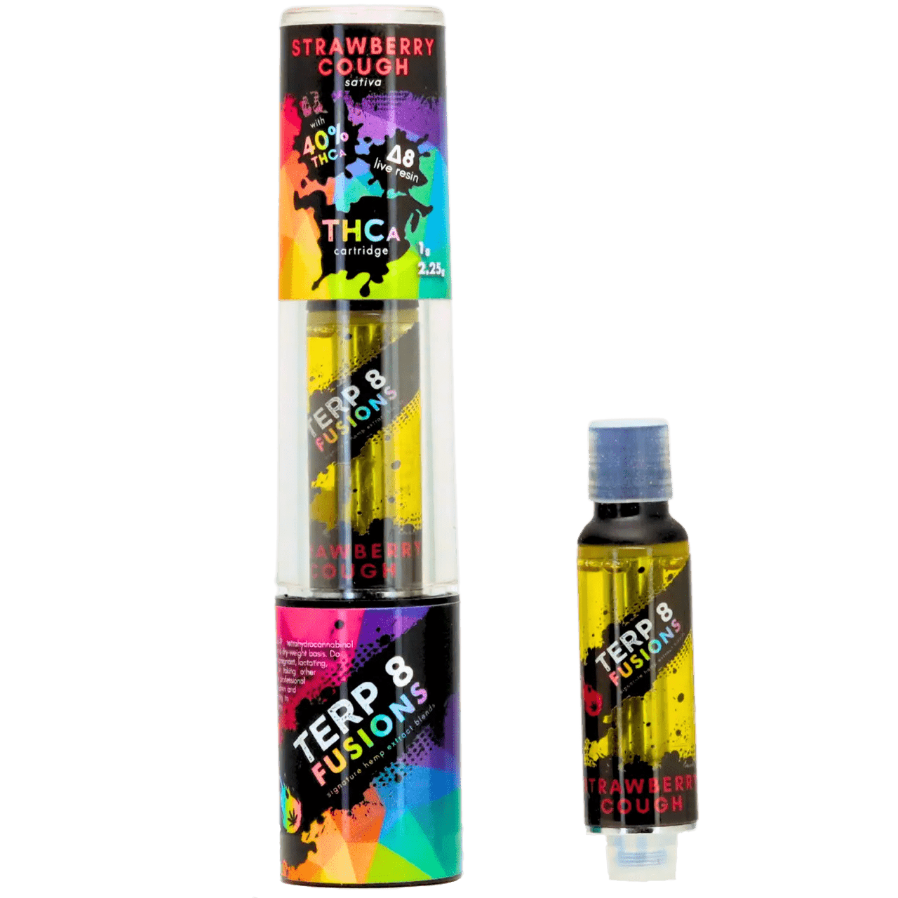 2.25-Gram Strawberry Cough THCA + D8 Live Resin Cartridge Smoke Drop