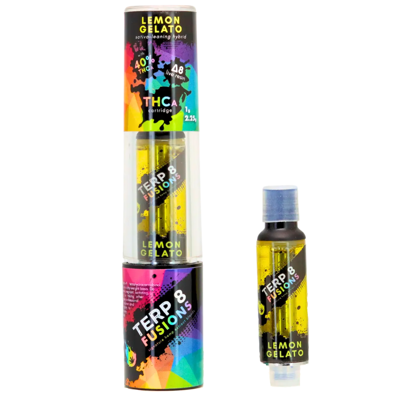 2.25-Gram Lemon Gelato THCA + D8 Live Resin Cartridge Smoke Drop