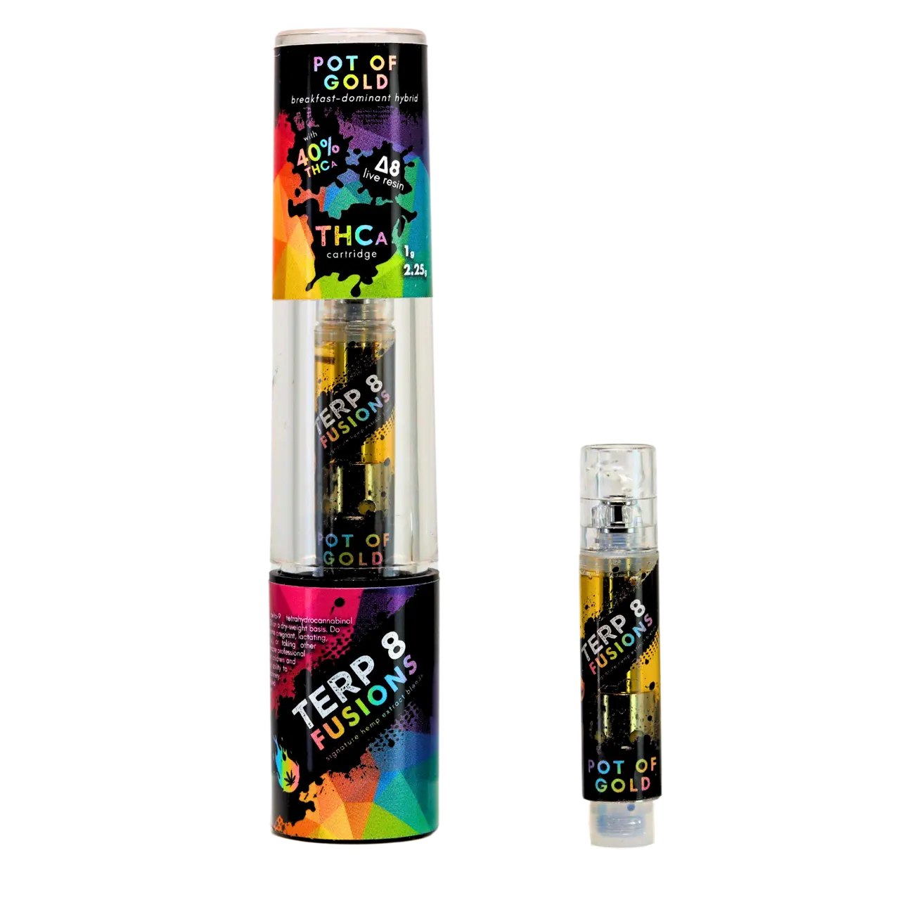 1-Gram Pot of Gold THCA + D8 Live Resin Cartridge Smoke Drop