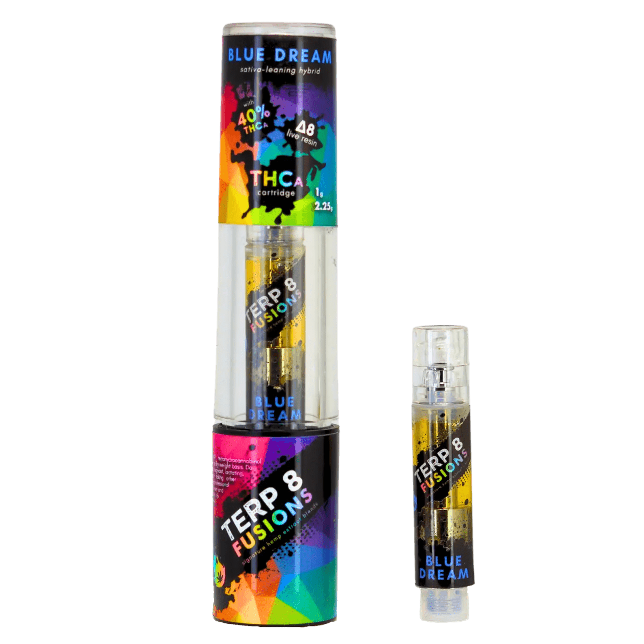 1-Gram Blue Dream THCA + D8 Live Resin Cartridge Smoke Drop