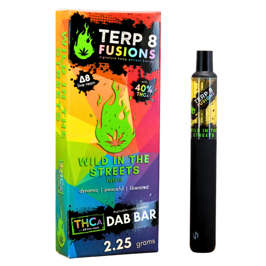 2.25-Gram Wild in the Streets THCA + D8 Live Resin Disposable Dab Bar Smoke Drop