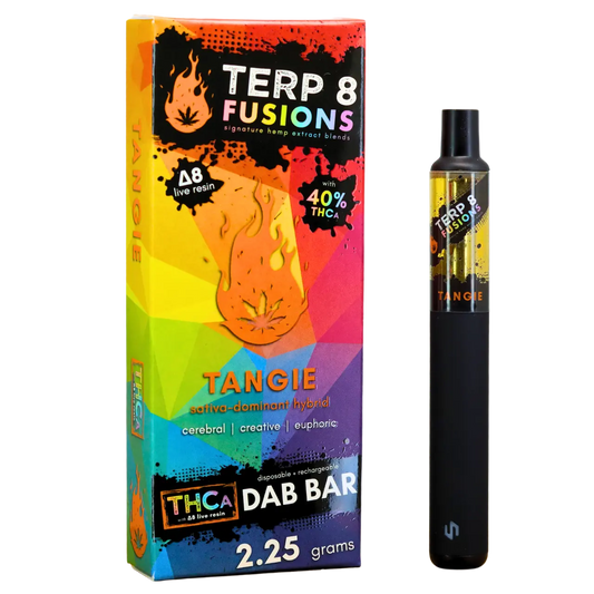 2.25-Gram Tangie THCA + D8 Live Resin Disposable Dab Bar Smoke Drop
