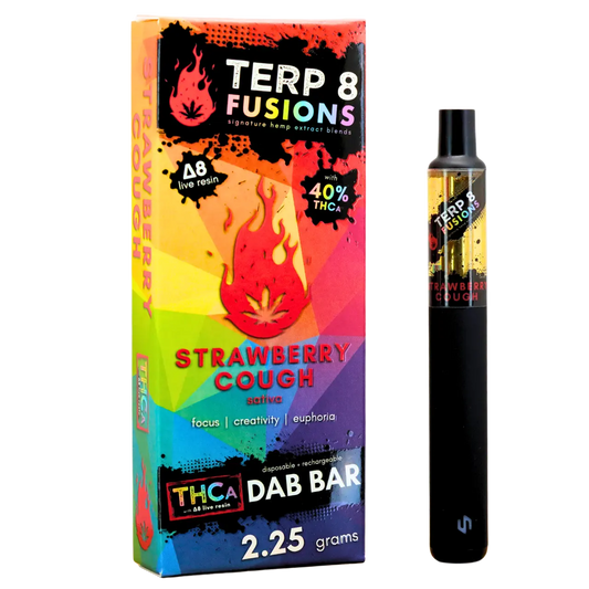 2.25-Gram Strawberry Cough THCA + D8 Live Resin Disposable Dab Bar Smoke Drop