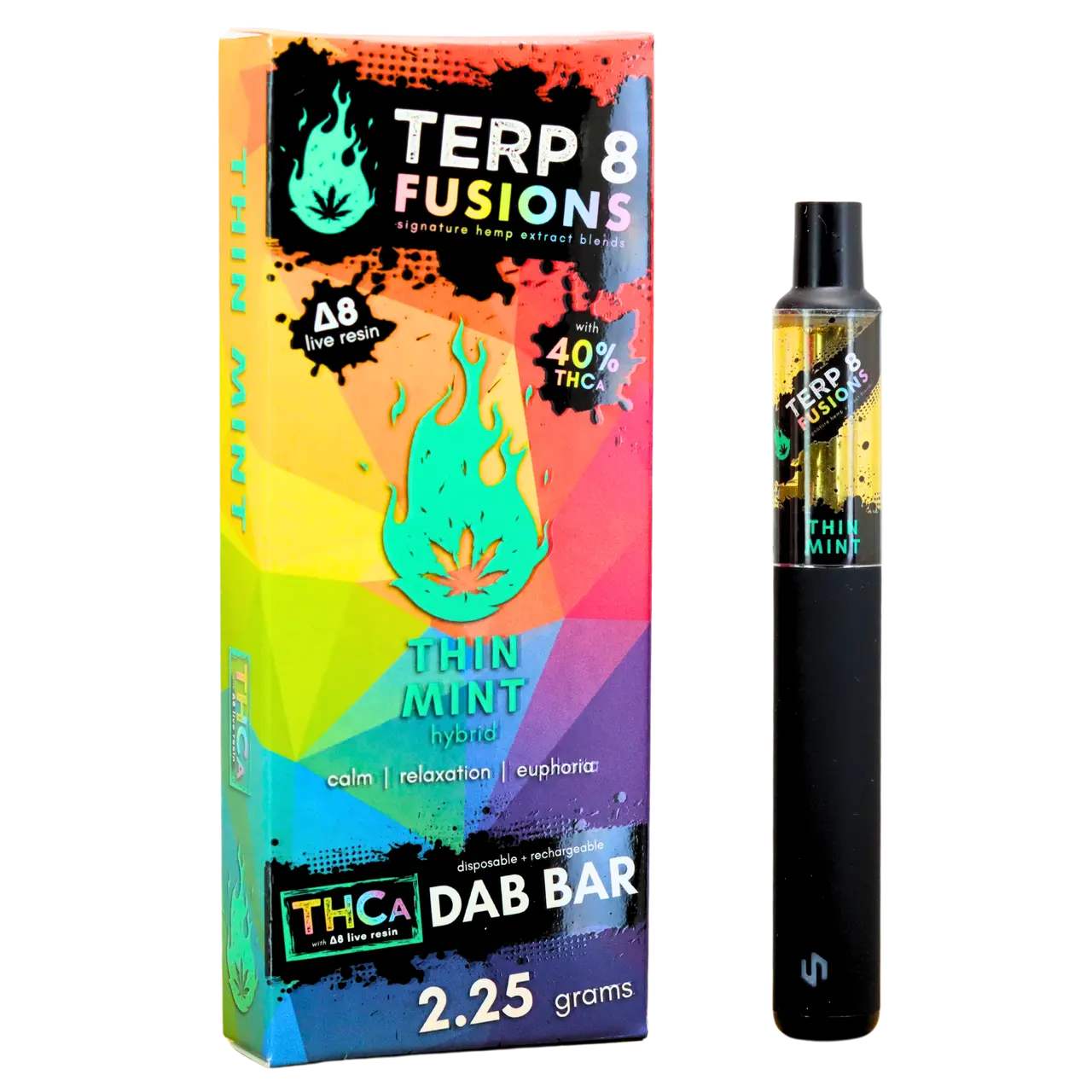 2.25-Gram Thin Mint THCA + D8 Live Resin Disposable Dab Bar Smoke Drop