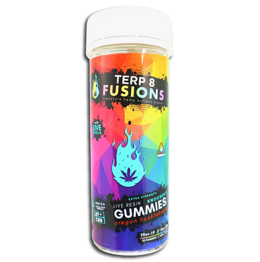 Delta-9 THC Live Resin KNOCKOUT Gummies - Oregon Huckleberry [20ct] Smoke Drop