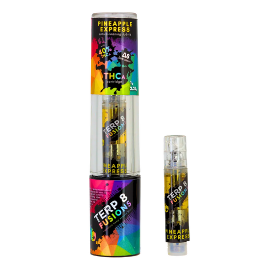 1-Gram Pineapple Express THCA + D8 Live Resin Cartridge Smoke Drop