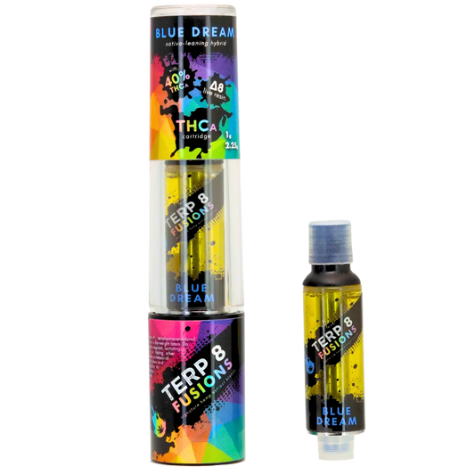 2.25-Gram Blue Dream THCA + D8 Live Resin Cartridge Smoke Drop