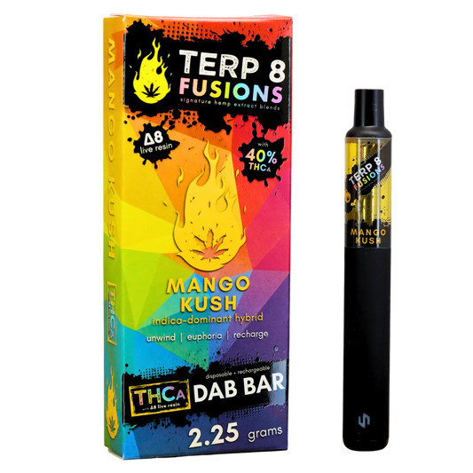 2.25-Gram Mango Kush THCA + D8 Live Resin Disposable Dab Bar Smoke Drop