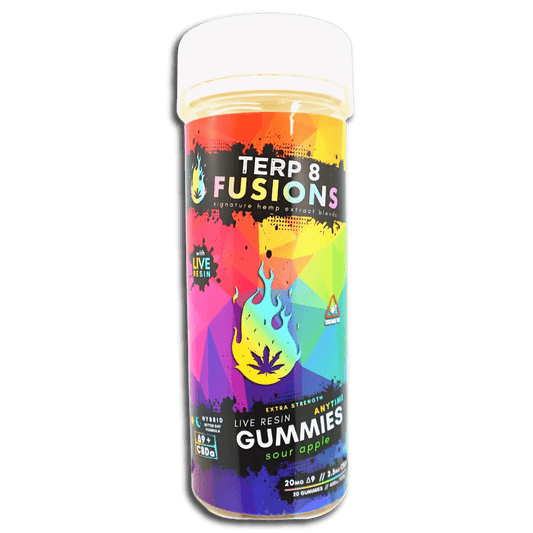 Delta-9 THC Live Resin ANYTIME Gummies - Sour Apple [20ct] Smoke Drop