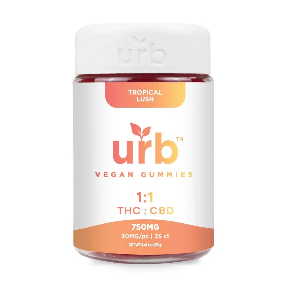 URB 1:1 THC:CBD Gummies 25CT 30MG (750MG Total) Smoke Drop
