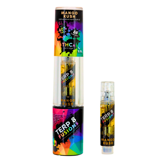 1-Gram Mango Kush THCA + D8 Live Resin Cartridge Smoke Drop