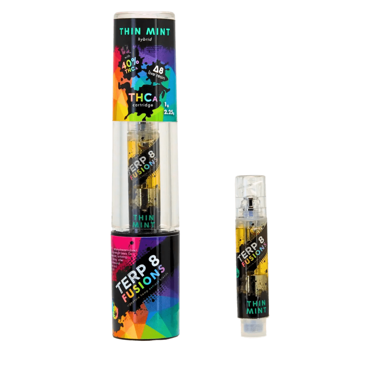 1-Gram Thin Mint THCA + D8 Live Resin Cartridge Smoke Drop