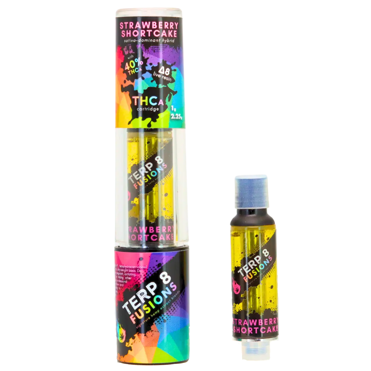 2.25-Gram Strawberry Shortcake THCA + D8 Live Resin Cartridge Smoke Drop
