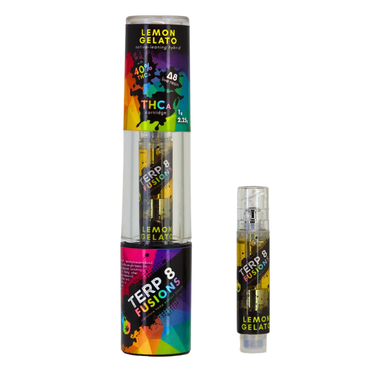 1-Gram Lemon Gelato THCA + D8 Live Resin Cartridge Smoke Drop