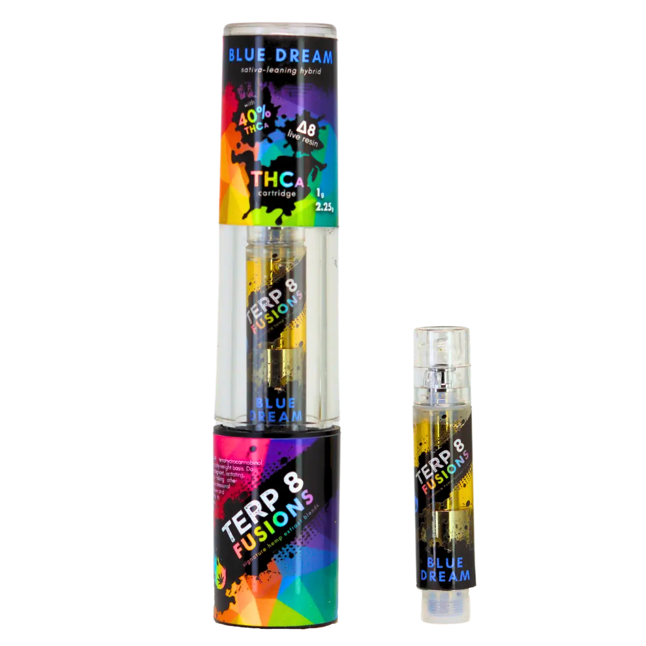 1-Gram Blue Dream THCA + D8 Live Resin Cartridge Smoke Drop